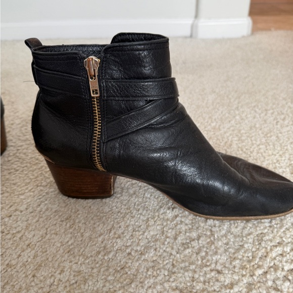 Coach Black Leather Ankle Boots - Picture 3 of 5